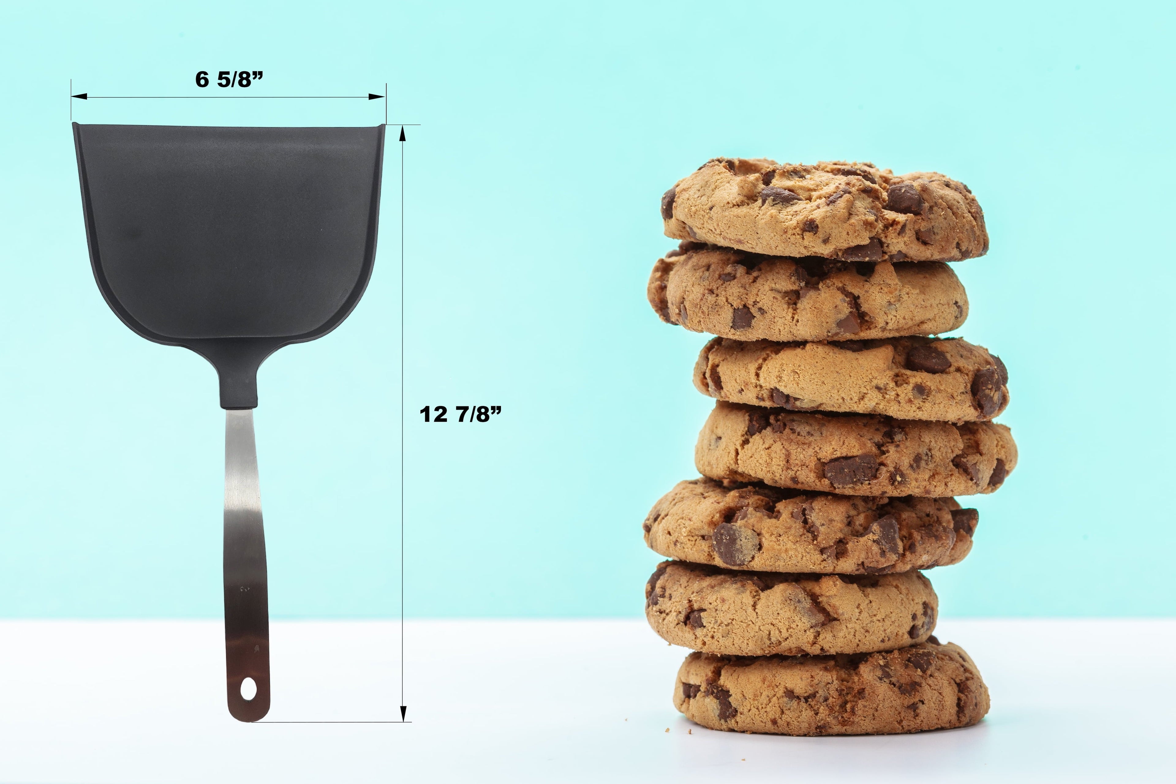 Durable Steel Jumbo Baking 12.8 in Stainless Steel Nylon Kitchen Spatula - Heavy Duty Stainless Steel Kitchen Shears Detail