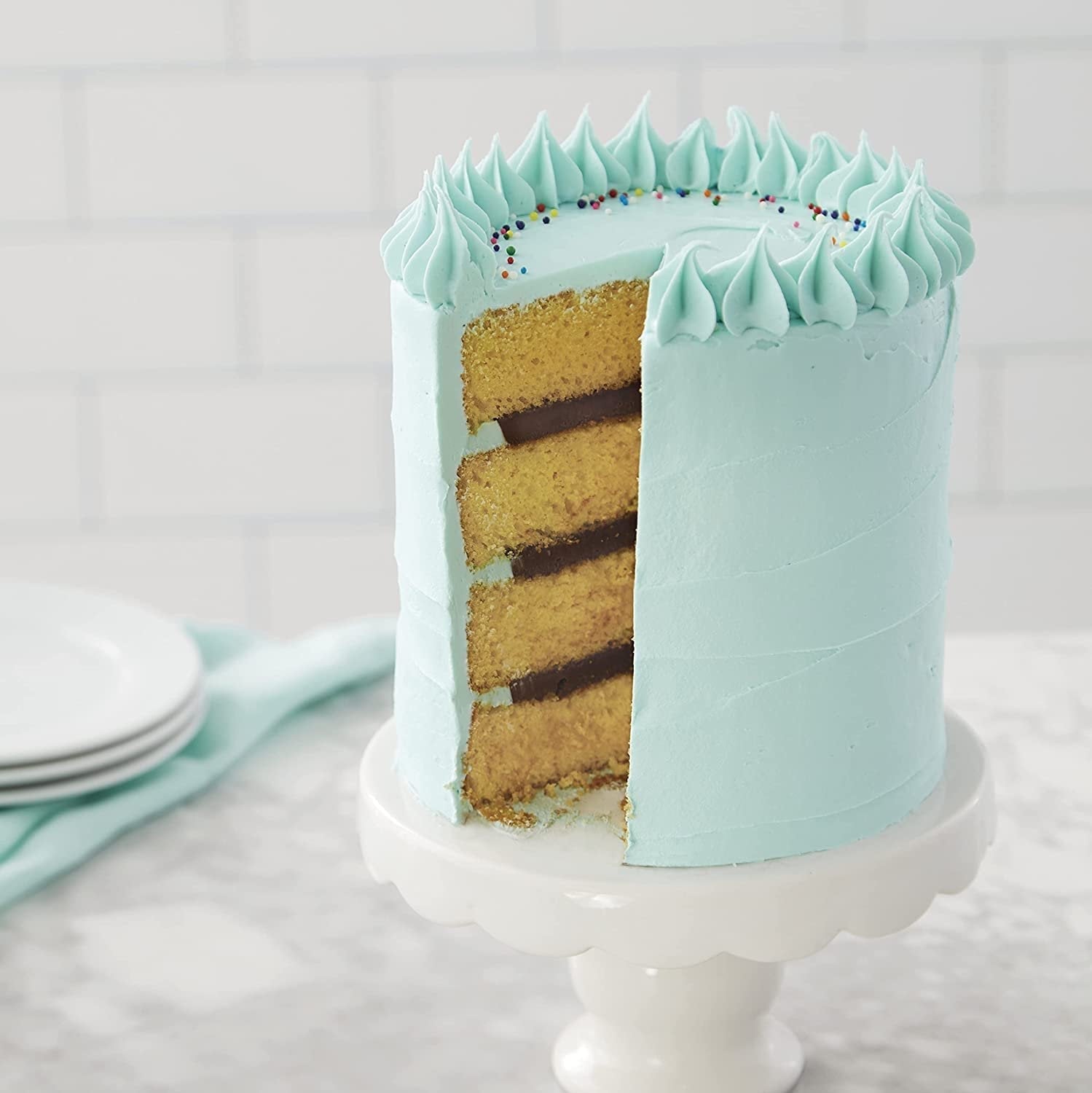 Time-Saving for 10-inch Cakes with Adjustable Height - Multi-Functional Manual Food Chopper & Slicer Detail