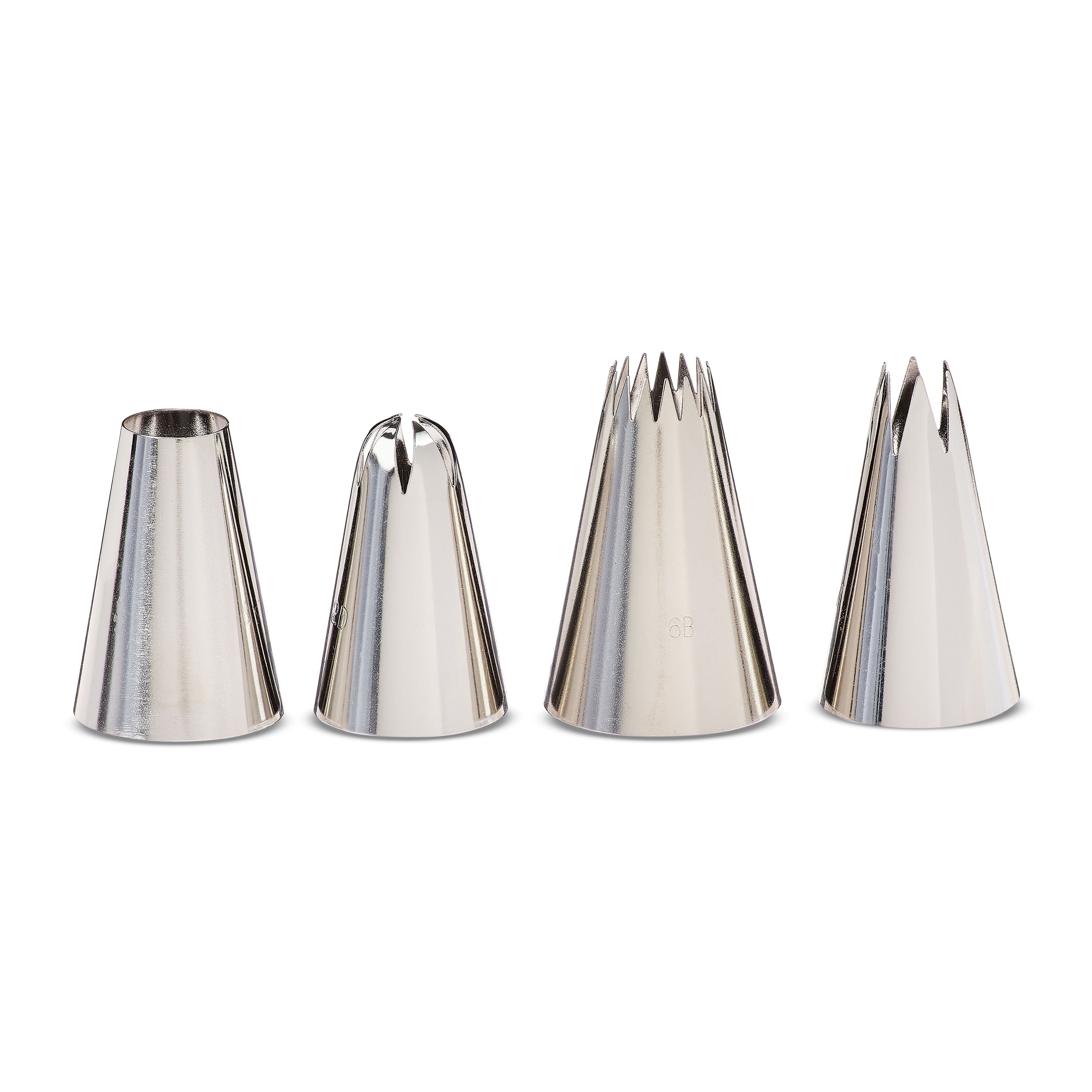 Premium Kitchen Large Decorating Tips, 4 Pieces - Premium Stainless Steel Garlic Presser & Peeler Detail