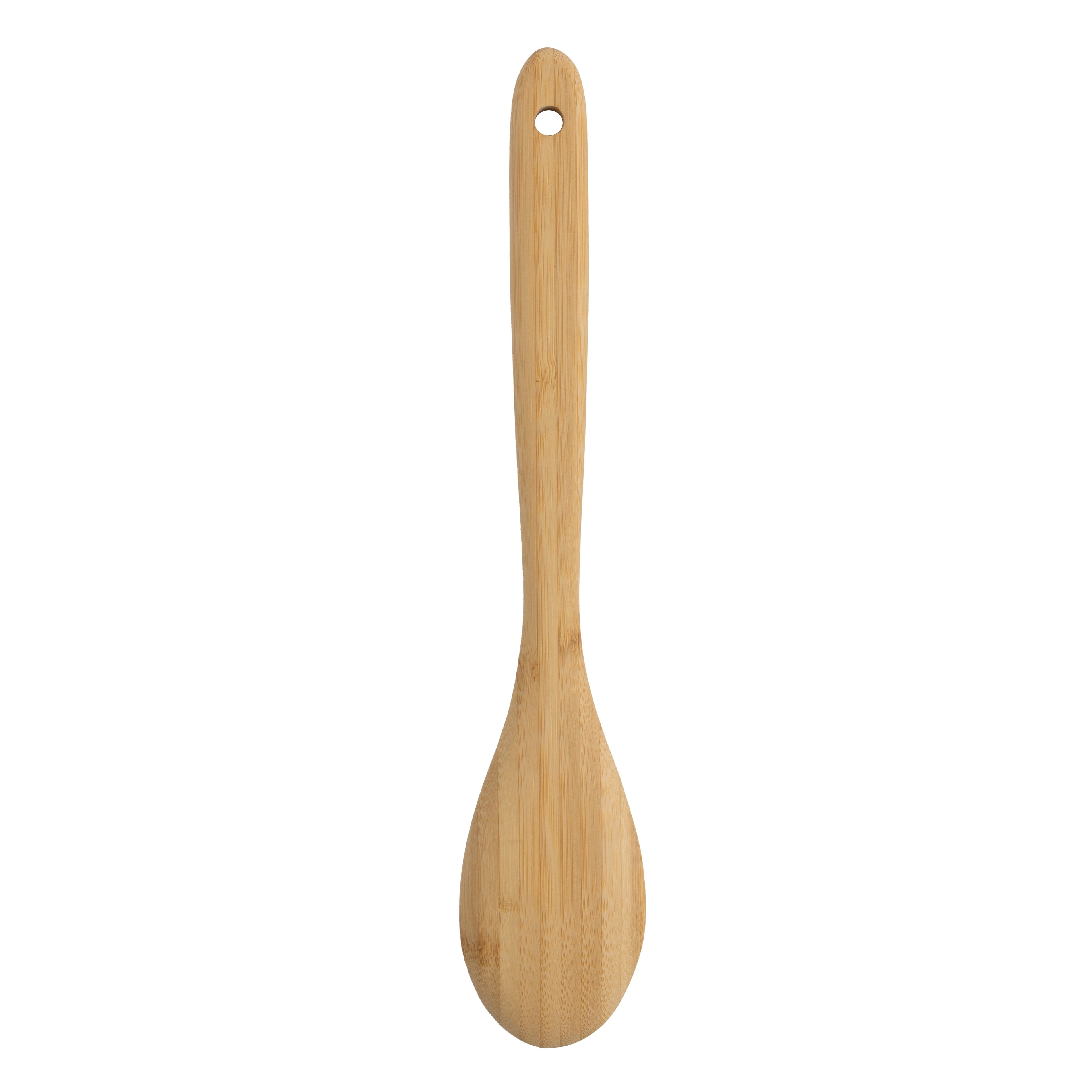Professional Grade Bamboo Cooking Spoon Natural Bamboo Crafted, 13" L, Kitchen Prep - Multi-Purpose Hand Tool for Daily Meal Prep Detail