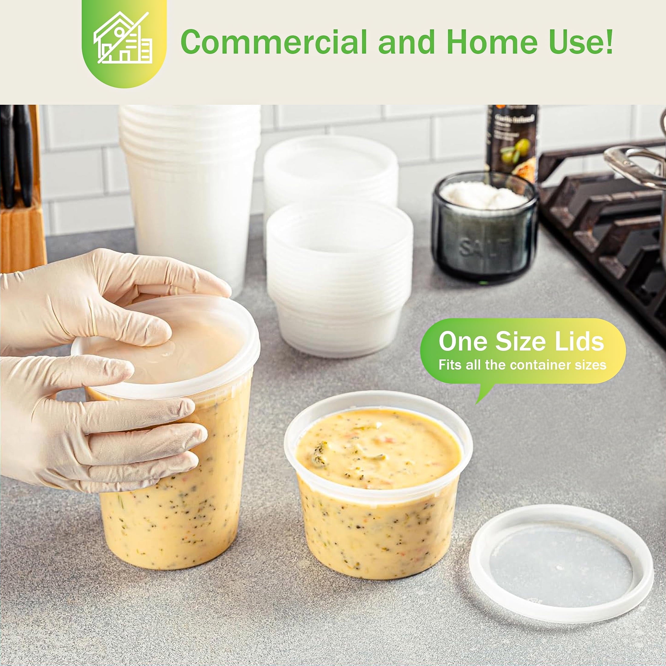 Sweet Treat Shaped 32oz Deli Containers with Lids 50 Sets, Food Storage Containers with Lids, Soup Containers with Lids, Stackable Plast... - Playful Star & Heart Shaped Geometric NeeDoh Detail