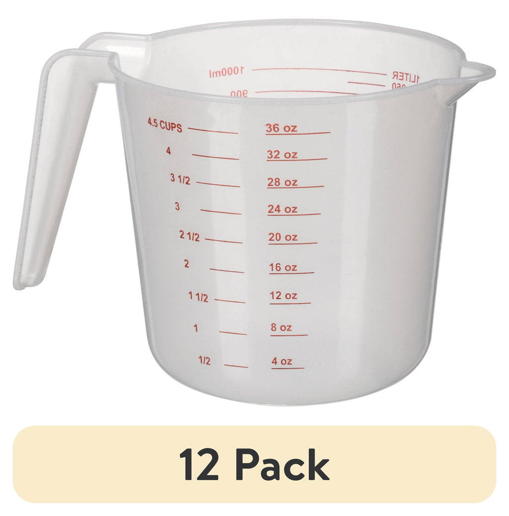 Time-Saving (12 pack) 4 Cup PP Plastic Measuring Cup, 32 oz, Clear - Kitchen Gadget Tool for Quick Food Prep - Default Title