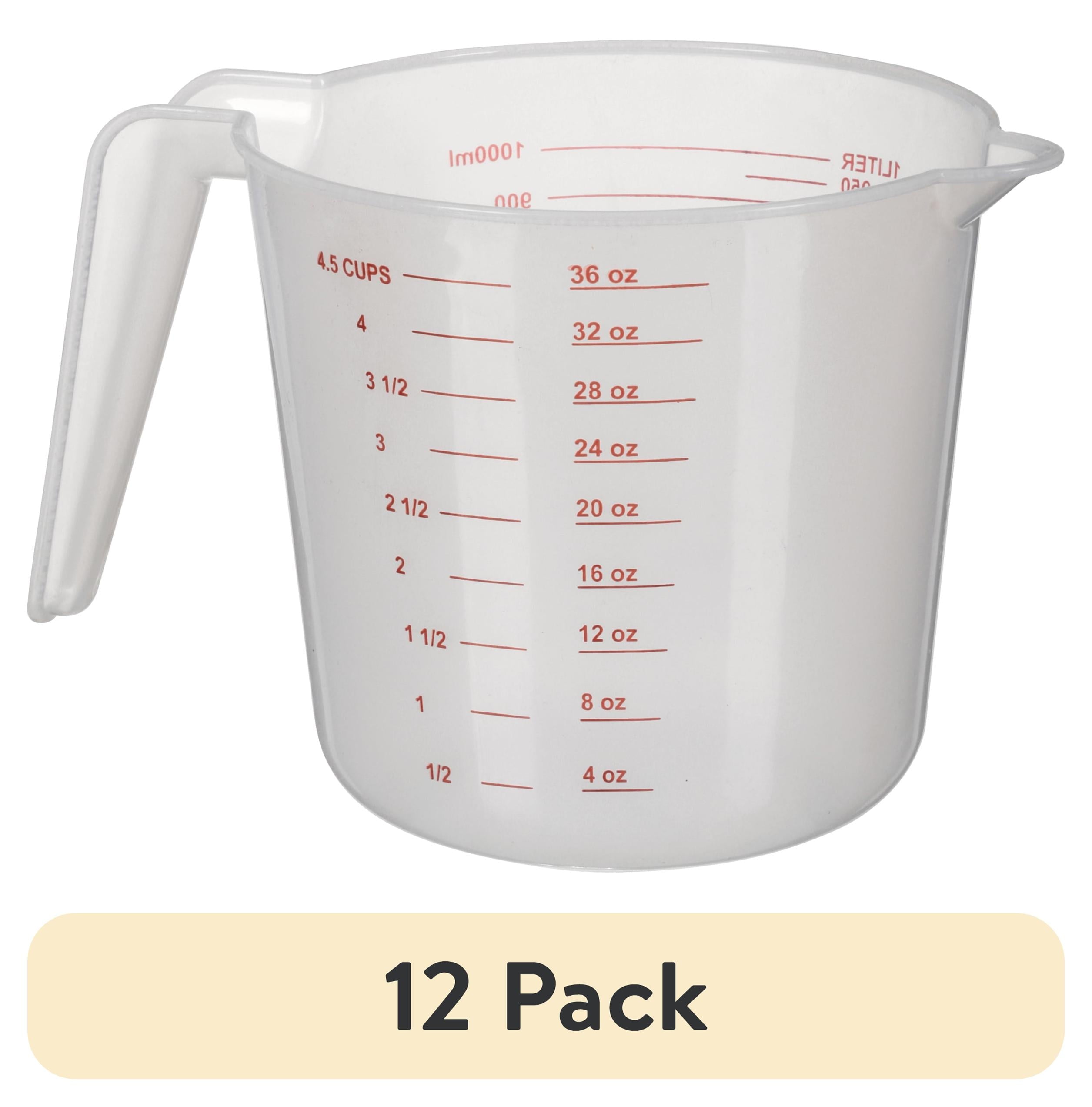 Time-Saving (12 pack) 4 Cup PP Plastic Measuring Cup, 32 oz, Clear - Kitchen Gadget Tool for Quick Food Prep - Default Title