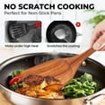 Seamless One-Piece 6-Piece Natural Teak Wooden Spoons for Cooking With 10 Hooks，Handcrafted Kitchen Utensils Set ，Ideal Gift Set - Durable Turner & Ladle Utensil Set for Home Chefs Detail
