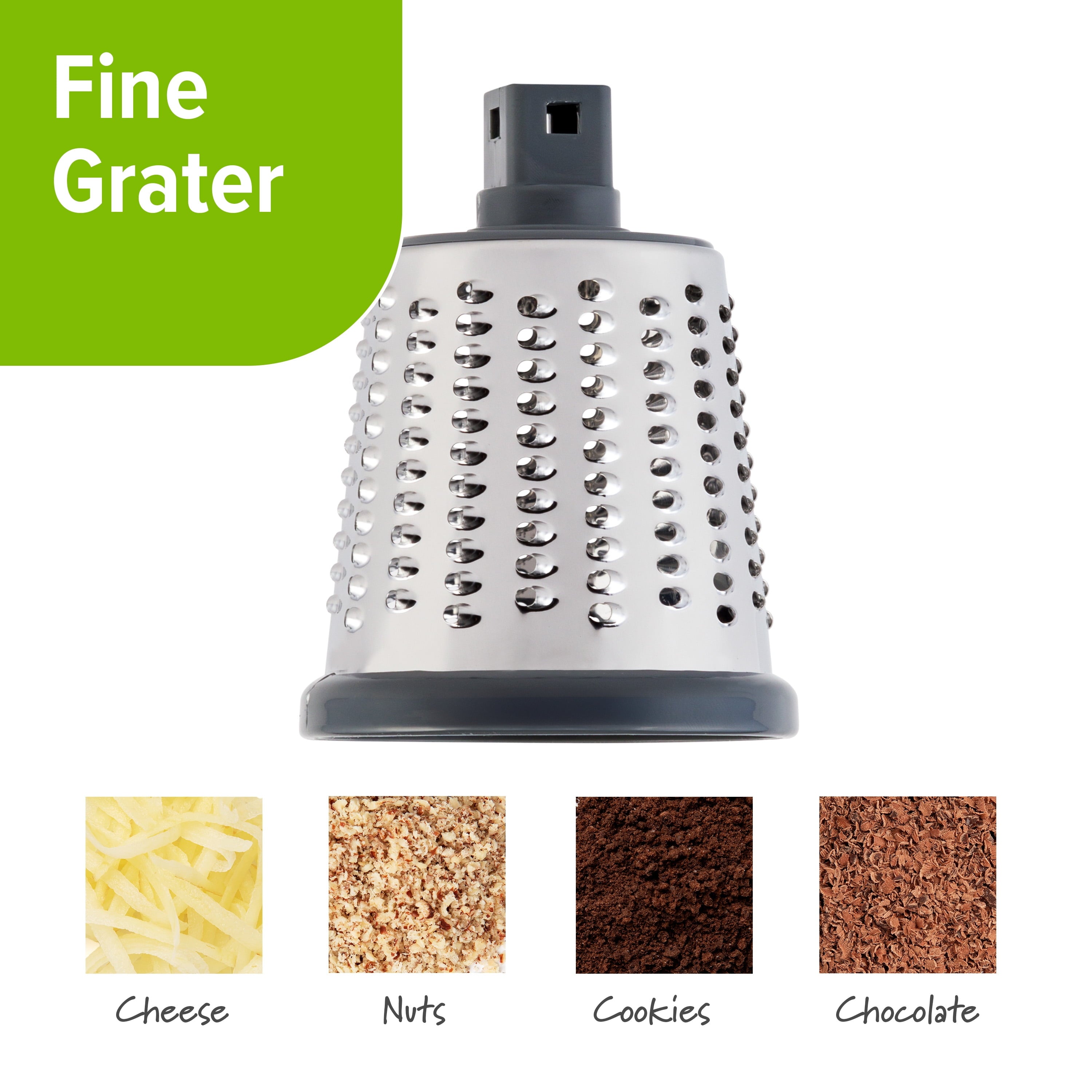 Premium Kitchen Manual Rotary Grater & Slicer - Multi-Functional Manual Food Chopper & Slicer Detail