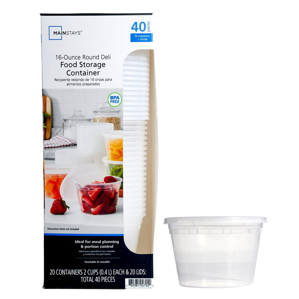 Whimsical Doughnut 40 Piece 16oz Plastic Deli Container, Ideal Use for Meal Prep and Batch Cooking - Deliciously Soft Cupcake Sensory Glob - Default Title