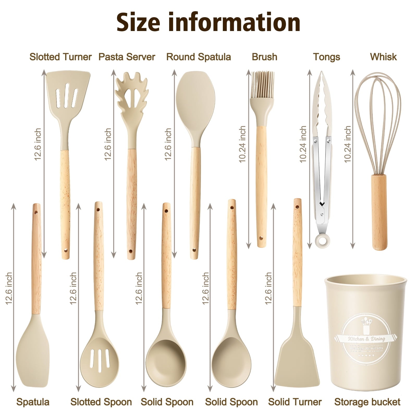 High-Precision Silicone Cooking Utensils Set, Heat Resistant Kitchen Tools, 36 PCS Non-Stick Silicone Cooking Kitchen Utensils, Khaki - Heavy Duty Stainless Steel Kitchen Shears Detail