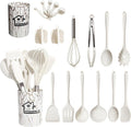 Professional Grade Silicone Cooking Utensils Set - 446°F Heat Resistant Kitchen Utensils,Turner Tongs,Spatula,Spoon,Brush,Whisk,Kitchen ... - High-Precision Culinary Tool for Baking & Cooking - Default Title