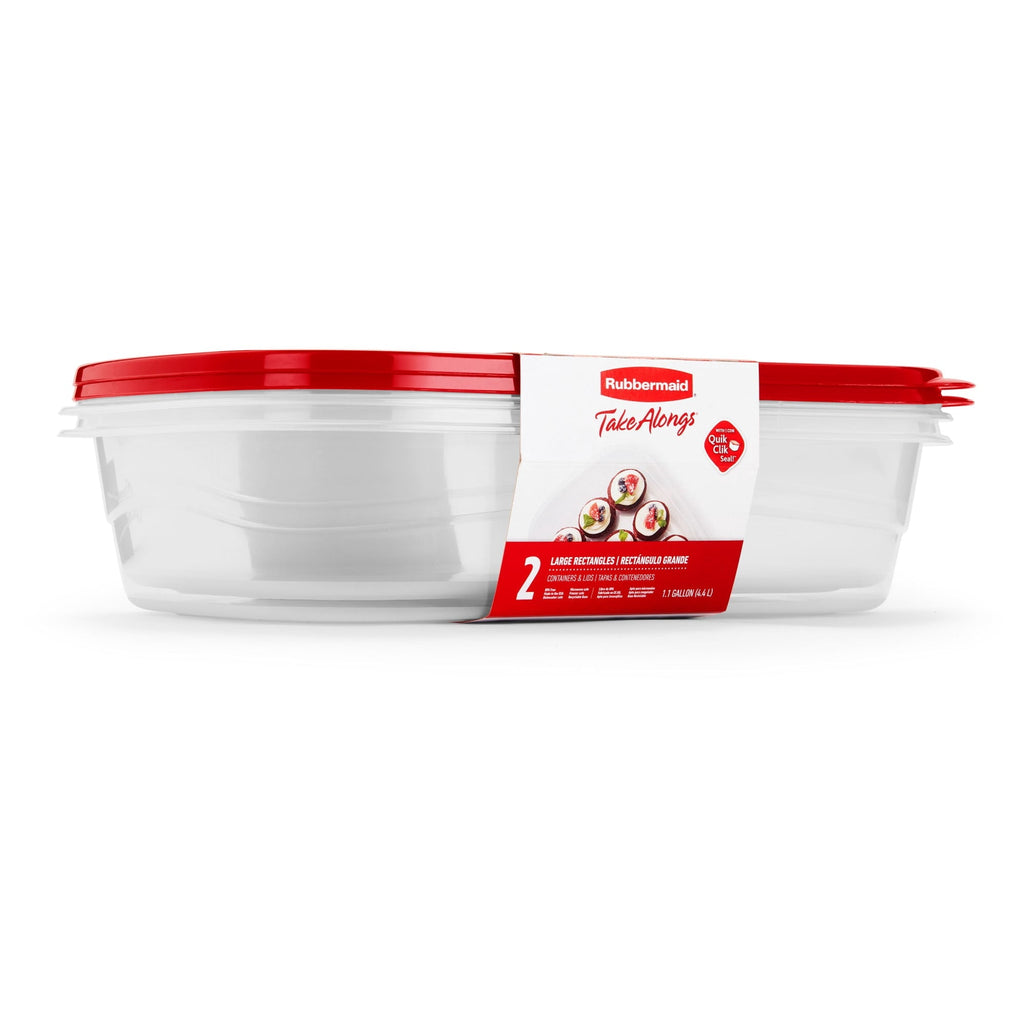 Playful Geometric 1 Gallon, 2 Packs, Red, Large Rectangular Plastic Food Storage Containers - Fun Food Fidget Cookie Squishable Toy Detail