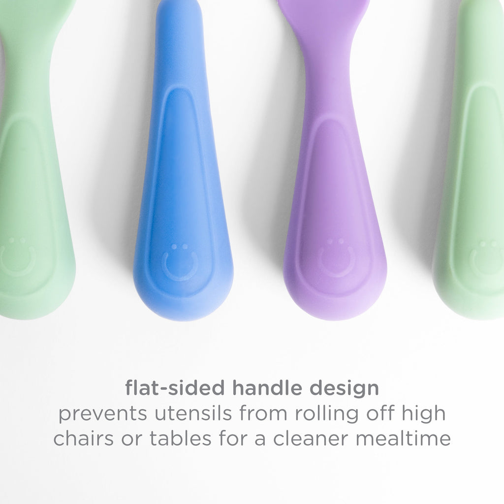 Durable Steel Silicone Toddler Training Spoons, Baby, Silicone Flatware Sets, 3 Pack - High-Precision Culinary Tool for Baking & Cooking Detail
