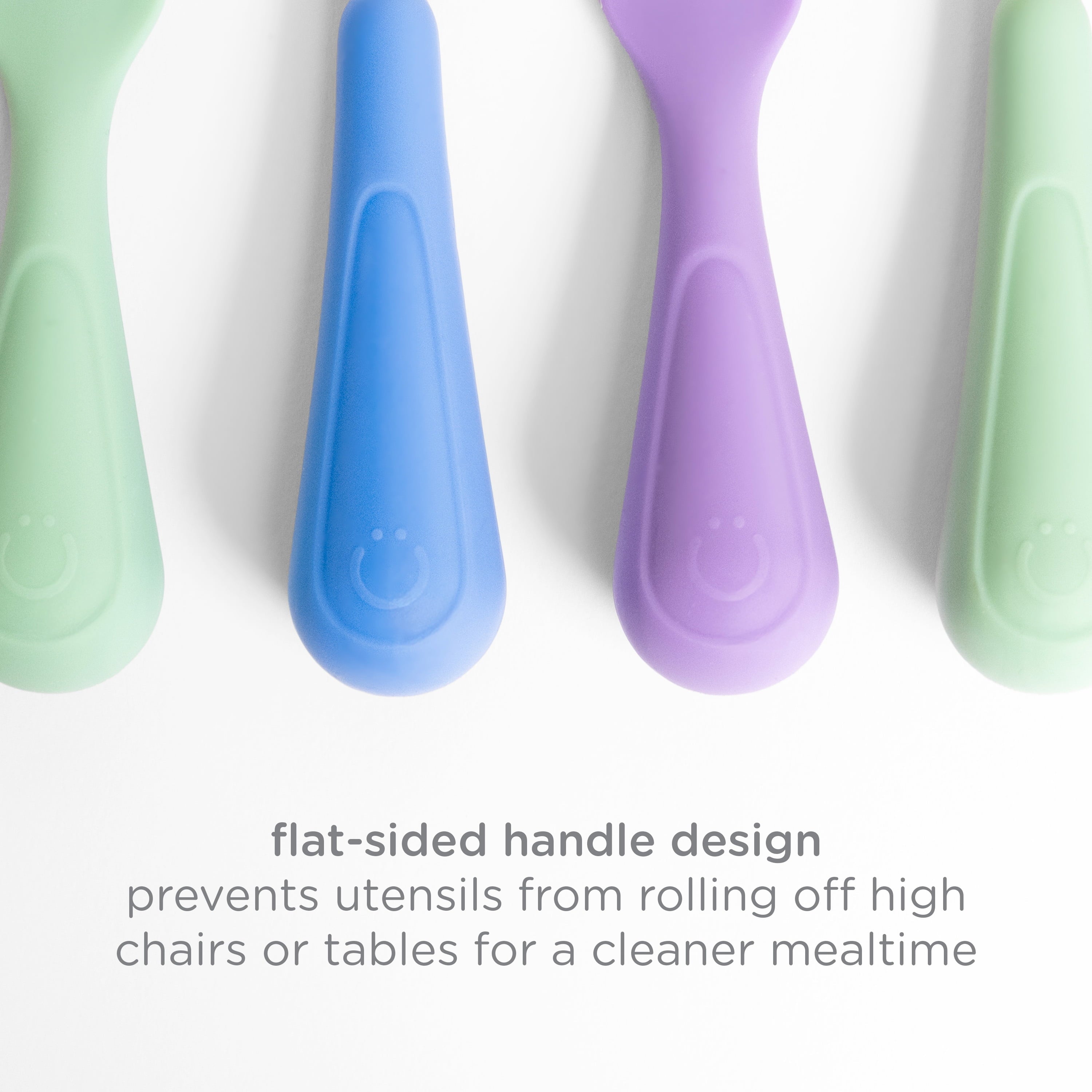 Durable Steel Silicone Toddler Training Spoons, Baby, Silicone Flatware Sets, 3 Pack - High-Precision Culinary Tool for Baking & Cooking Detail