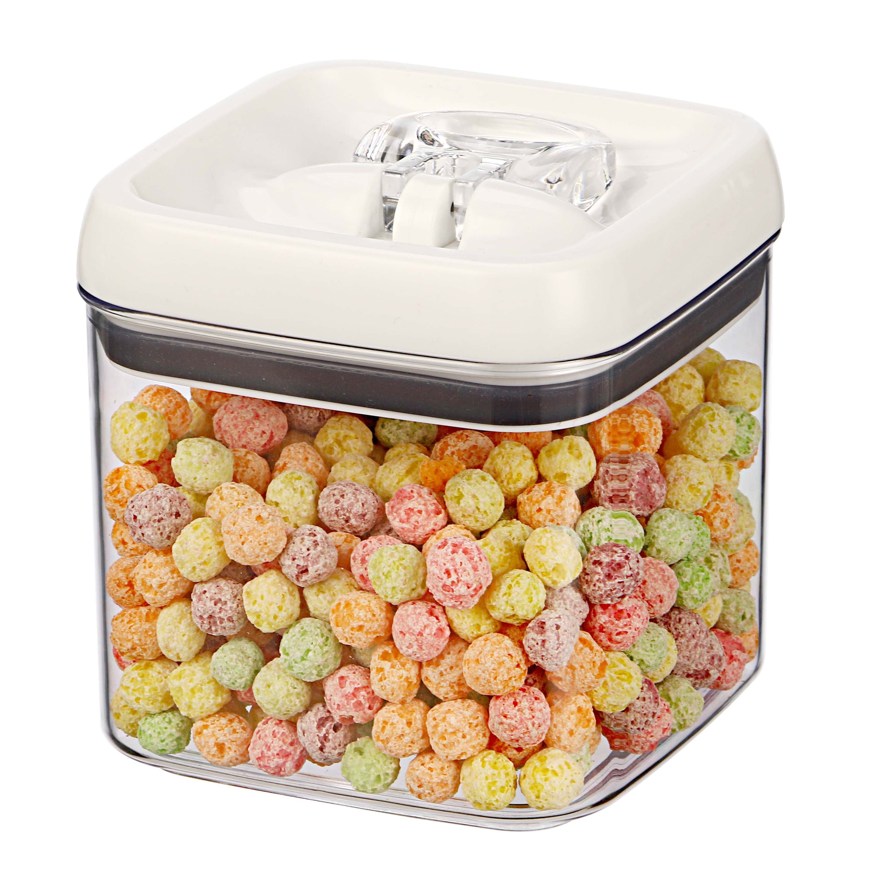 Playful Geometric (2 pack) Canister - 4.5 Cup Square Food Storage Container, Designed to Help with Pantry Organization and F - Deliciously Soft Cupcake Sensory Glob Detail