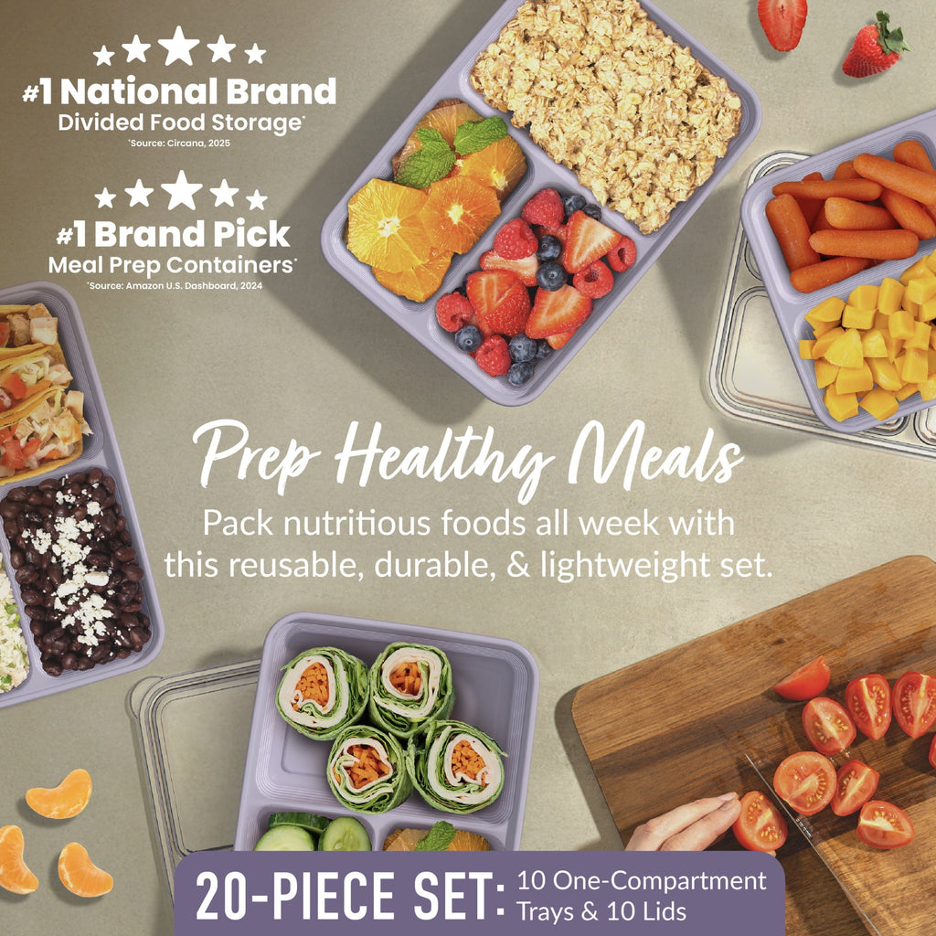 Sweet Treat Shaped 3-Compartment Meal Containers with Lids, PFAS & BPA Free Materials, Durable, Microwave, Freezer, & D... - Playful Star & Heart Shaped Geometric NeeDoh Detail
