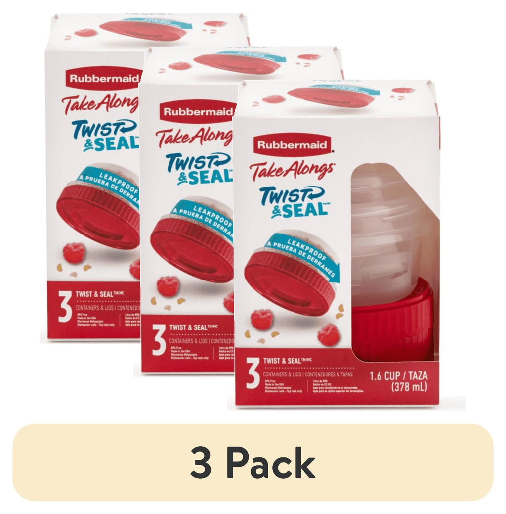 Deliciously Squishy (3 pack) & Seal 1.6-Cup Food Storage Containers, Ruby Red, 3 pack - Deliciously Soft Cupcake Sensory Glob - Default Title