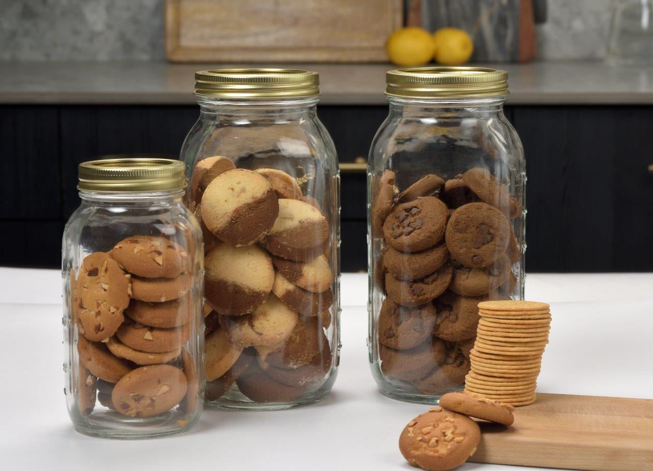 Whimsical Doughnut 64 oz Mason Jars, Wide Mouth Half Gallon Canning Jars with Lids and Rings, 6-Pack Extra Large Glass Jars for Home Can... - Squishy Dohnut Sweet Treat Shaped Stress Toy Detail