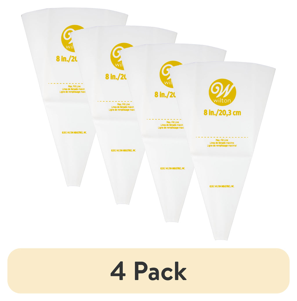 Premium Kitchen (4 pack) Reusable Featherweight Decorating Piping Bag, Plastic, 8-in. - Innovative Kitchen Helper for Modern Cooking - Default Title