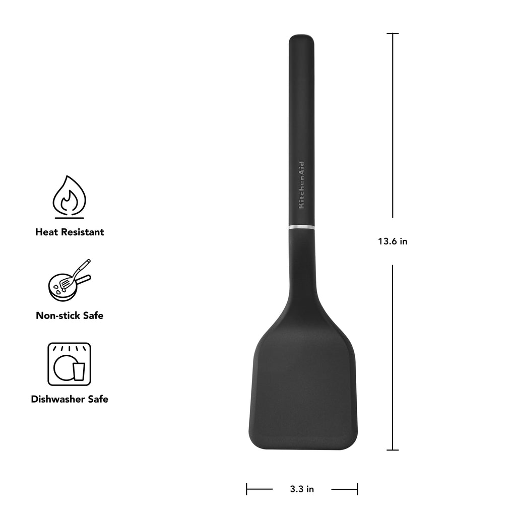 Professional Grade 3-Piece Cooking Utensils Set with Ergonomic Handles, Black - High-Precision Culinary Tool for Baking & Cooking Detail