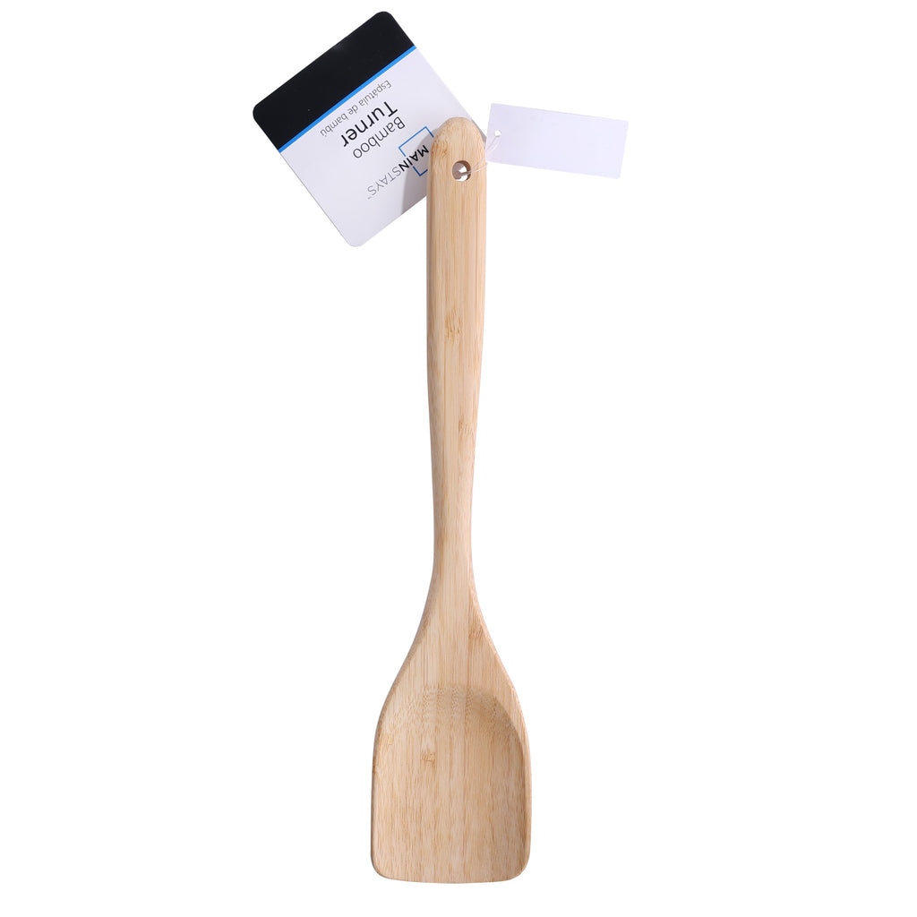 Chef-Quality Bamboo Turner, Crafted , Cooking and Kitchen, 12.99 x 2.67 x 0.59 inch. - Multi-Purpose Hand Tool for Daily Meal Prep Detail