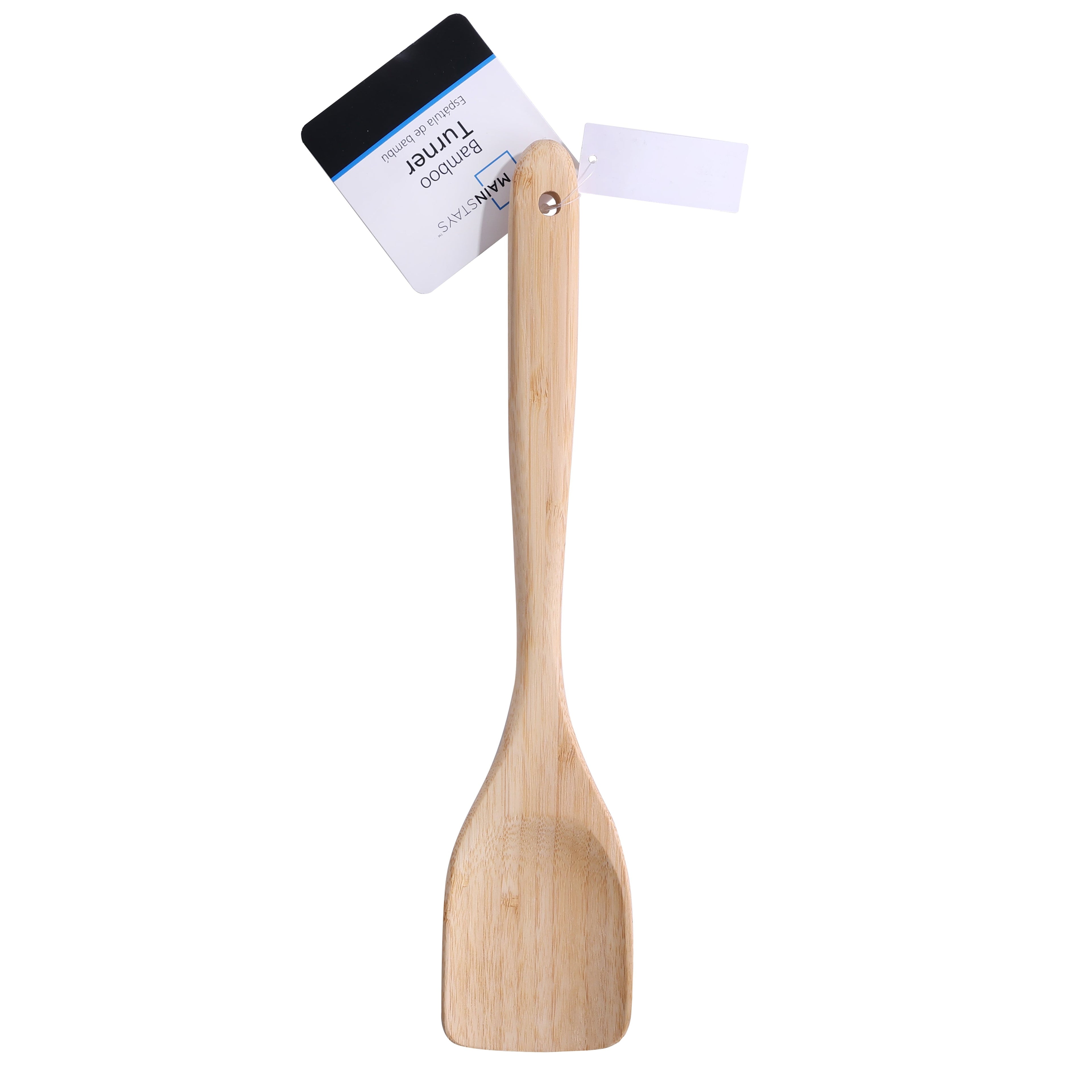 Chef-Quality Bamboo Turner, Crafted , Cooking and Kitchen, 12.99 x 2.67 x 0.59 inch. - Multi-Purpose Hand Tool for Daily Meal Prep Detail