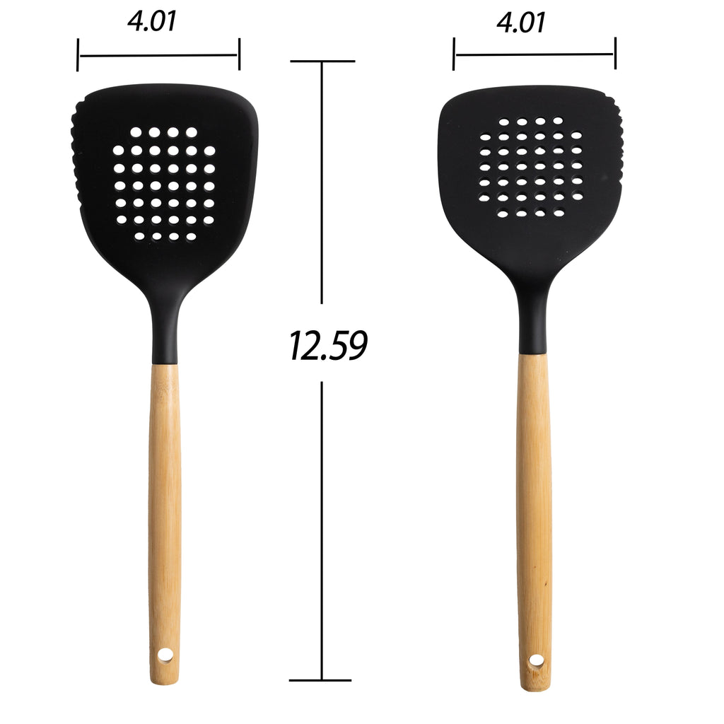 High-Precision Kitchen and Cooking Utensil Turner, 13" L, Black - High-Precision Culinary Tool for Baking & Cooking Detail