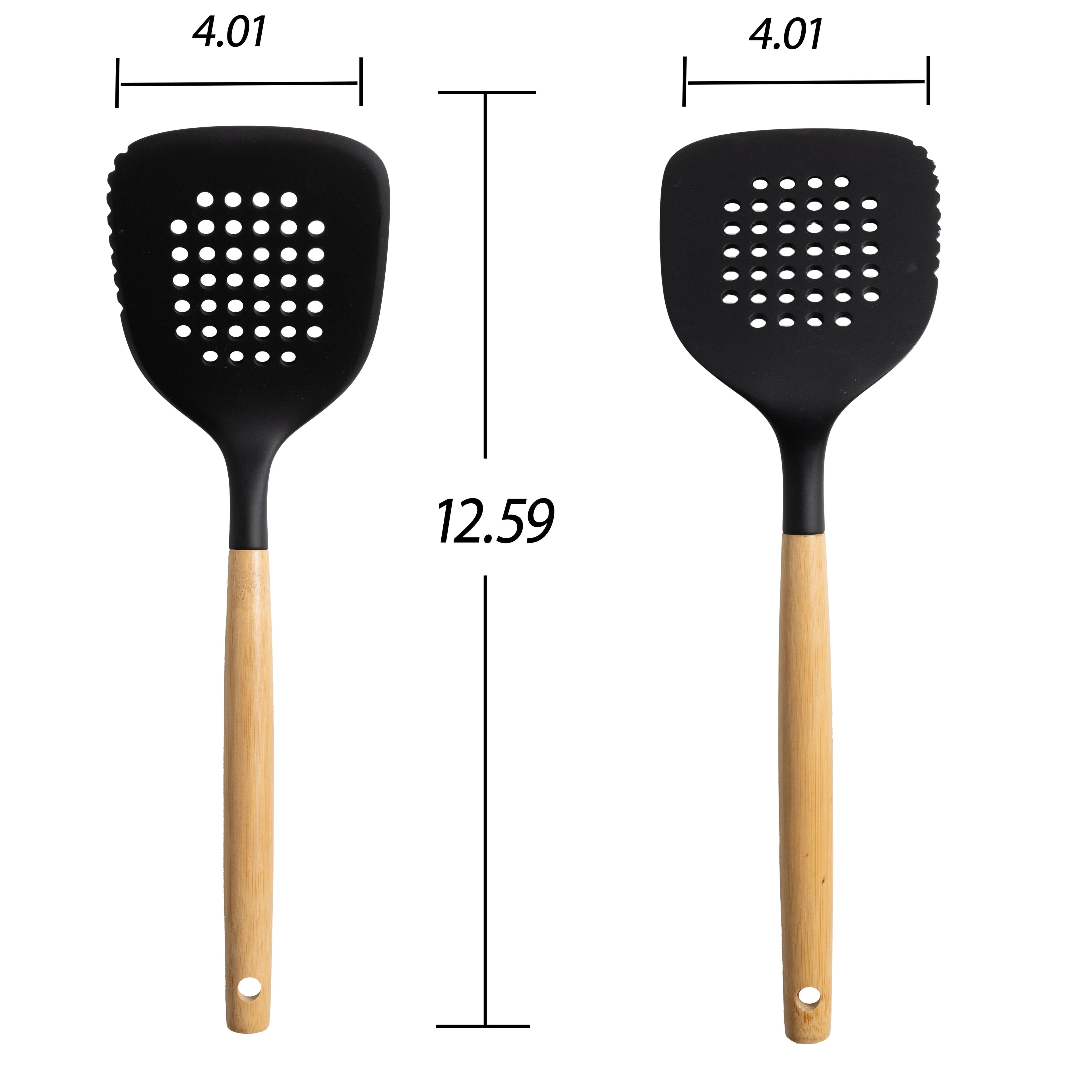 High-Precision Kitchen and Cooking Utensil Turner, 13" L, Black - High-Precision Culinary Tool for Baking & Cooking Detail