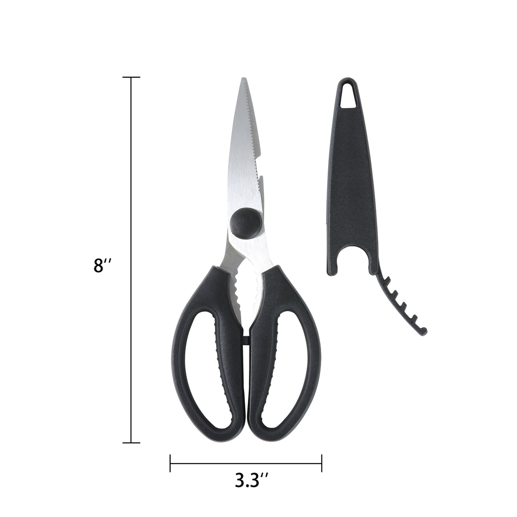 Time-Saving Stainless Steel Multi-Purpose 8.6in Kitchen Shears - Multi-Functional Manual Food Chopper & Slicer Detail