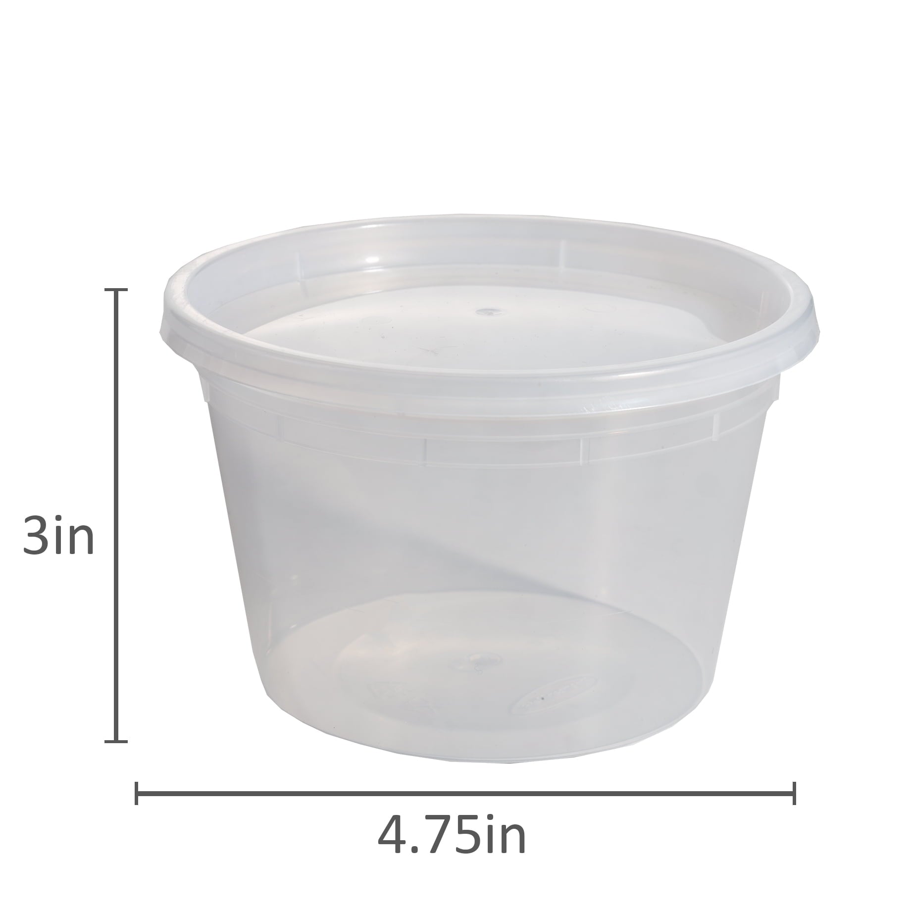 Whimsical Doughnut 40 Piece 16oz Plastic Deli Container, Ideal Use for Meal Prep and Batch Cooking - Deliciously Soft Cupcake Sensory Glob Detail