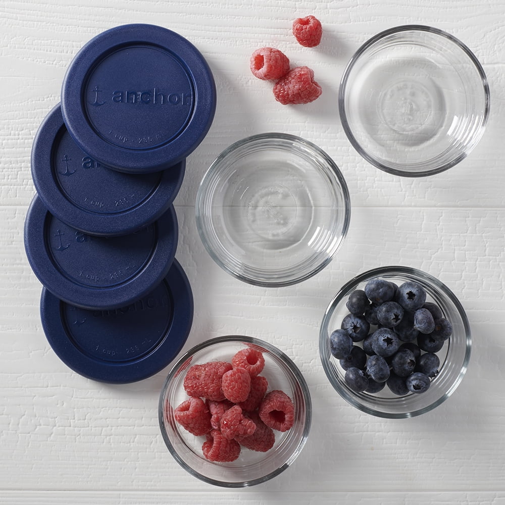 Deliciously Squishy Glass Food Storage Containers with Lids, 1 Cup Round, Set of 4 - Squishy Dohnut Sweet Treat Shaped Stress Toy Detail