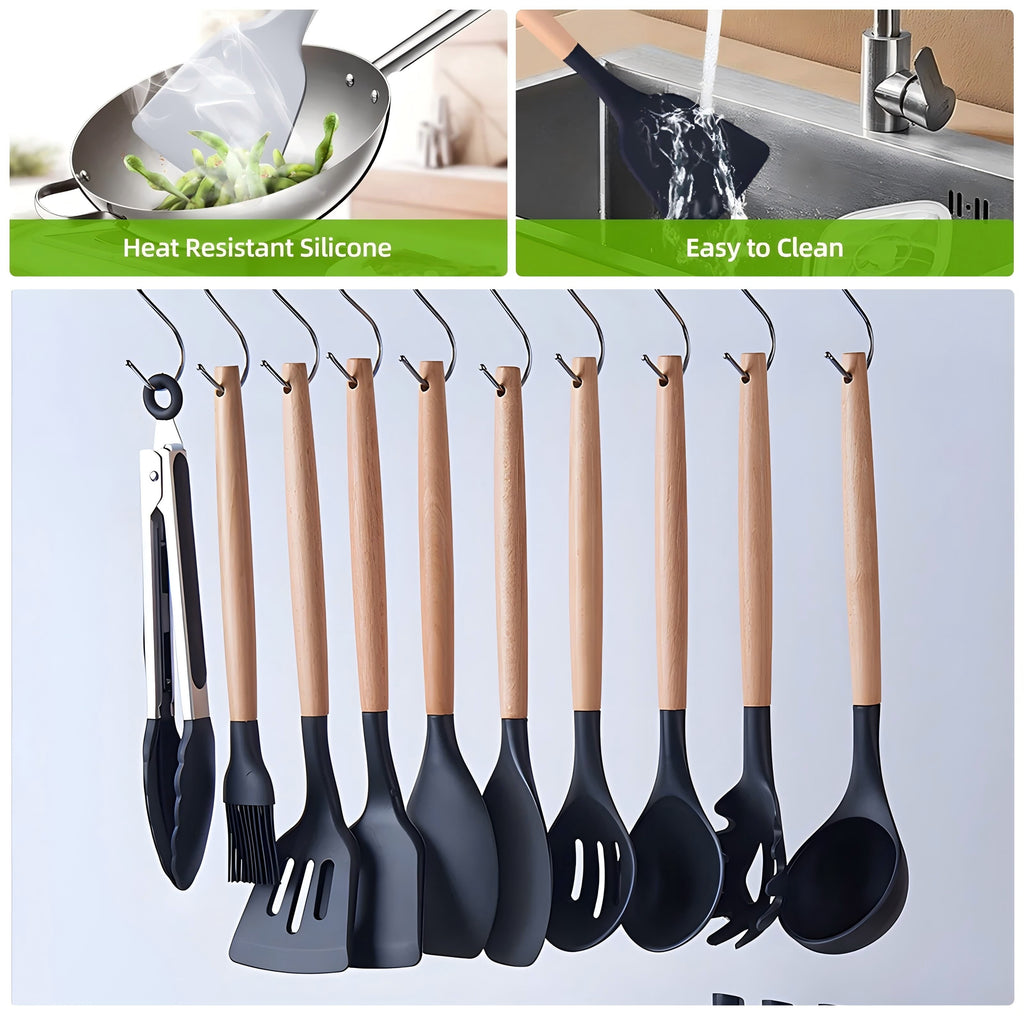 Heavy Duty Kitchen Utensils Set- 19 Pcs Silicone Cooking Utensils Set for Nonstick Cookware-Silicone Spatulas Set, Kitchen Gadge... - Heavy Duty Stainless Steel Kitchen Shears Detail