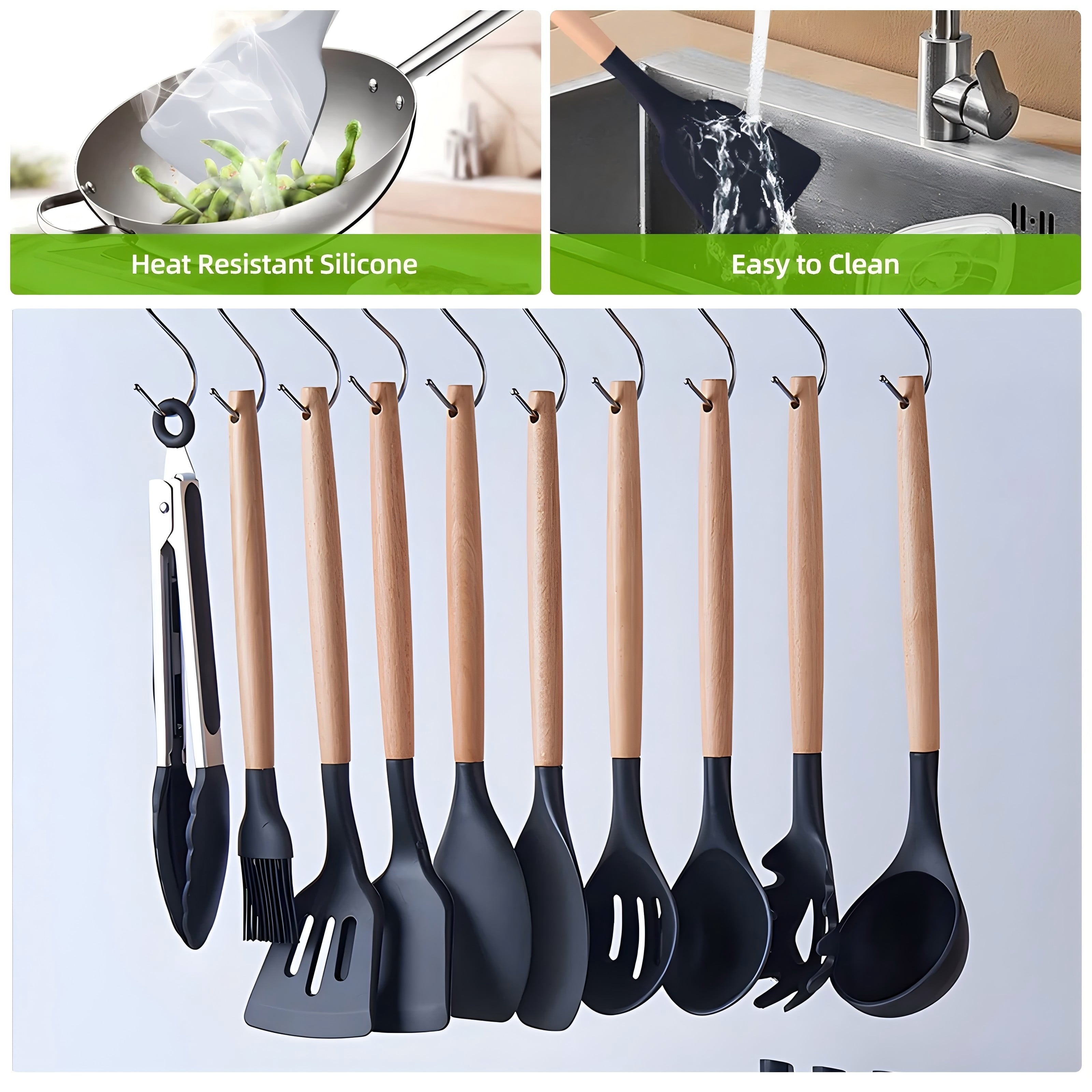 Heavy Duty Kitchen Utensils Set- 19 Pcs Silicone Cooking Utensils Set for Nonstick Cookware-Silicone Spatulas Set, Kitchen Gadge... - Heavy Duty Stainless Steel Kitchen Shears Detail