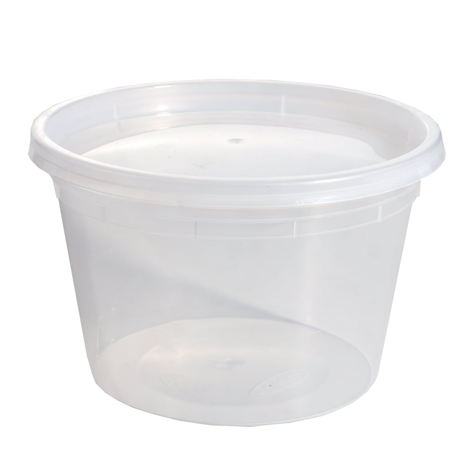 Whimsical Doughnut 40 Piece 16oz Plastic Deli Container, Ideal Use for Meal Prep and Batch Cooking - Deliciously Soft Cupcake Sensory Glob Detail