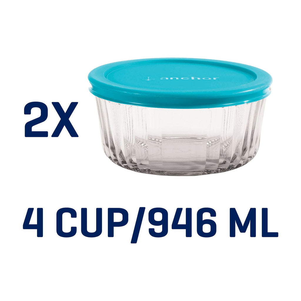 Sweet Treat Shaped Glass Food Storage Container with Lids, 4 Cup Round, Set of 2 - Fun Food Fidget Cookie Squishable Toy Detail