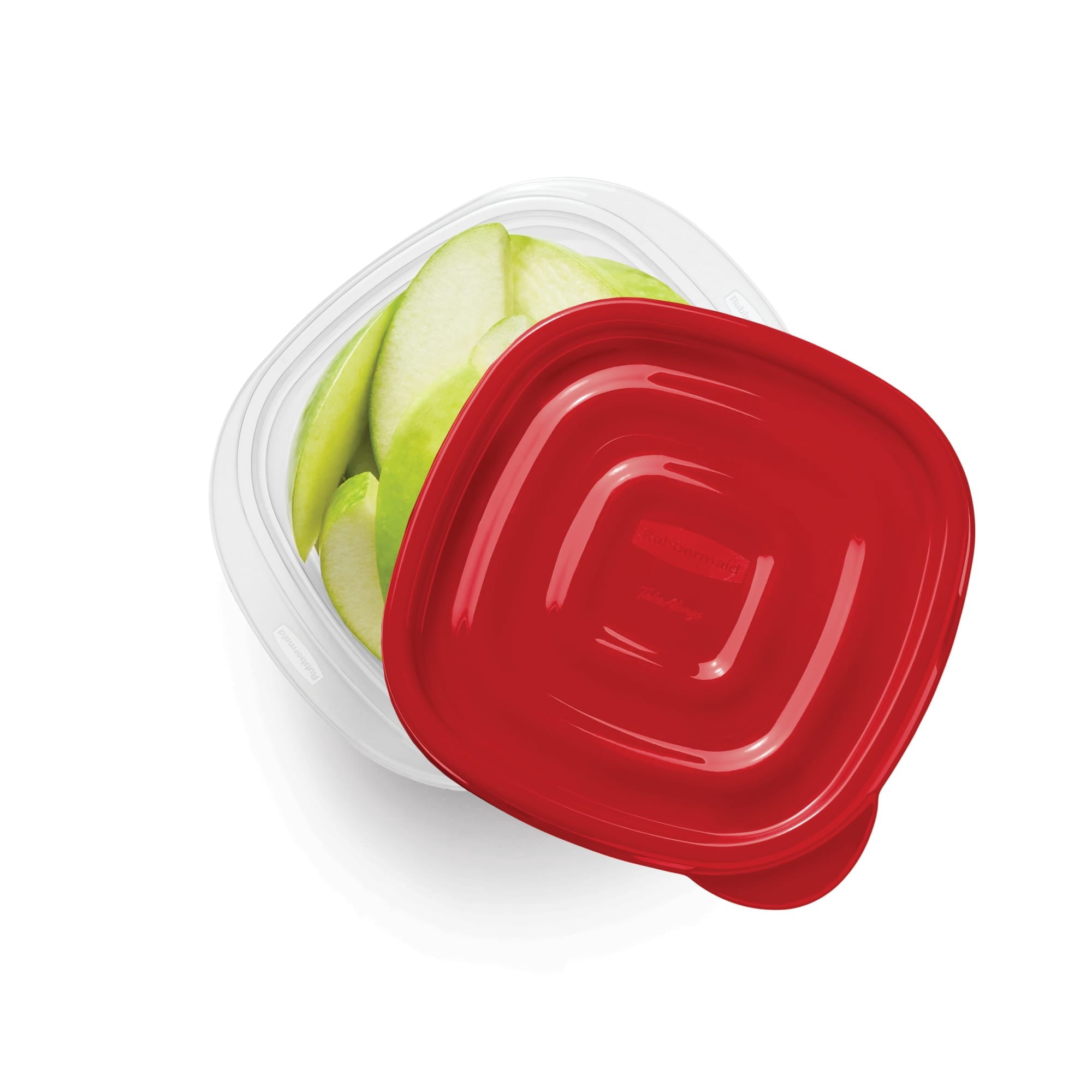 Fun Food Fidget 1.26-Cup Small Square Food Storage Containers, Ruby Red, 5 pack - Deliciously Soft Cupcake Sensory Glob Detail