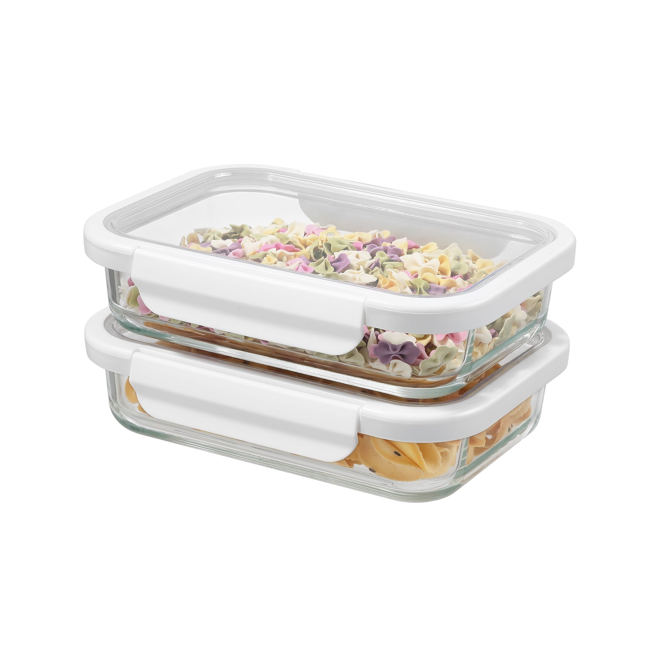 Fun Food Fidget 2.3Cup Rectangle Glass Food Storage Container with Tritan Lid. Set of 2, 4 Pieces, Best Used f... - Deliciously Soft Cupcake Sensory Glob Detail