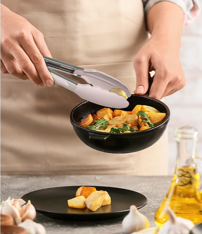 Heavy Duty Silicone & Bamboo Cooking Utensil Set, 14 Pieces - Multi-Purpose Hand Tool for Daily Meal Prep Detail
