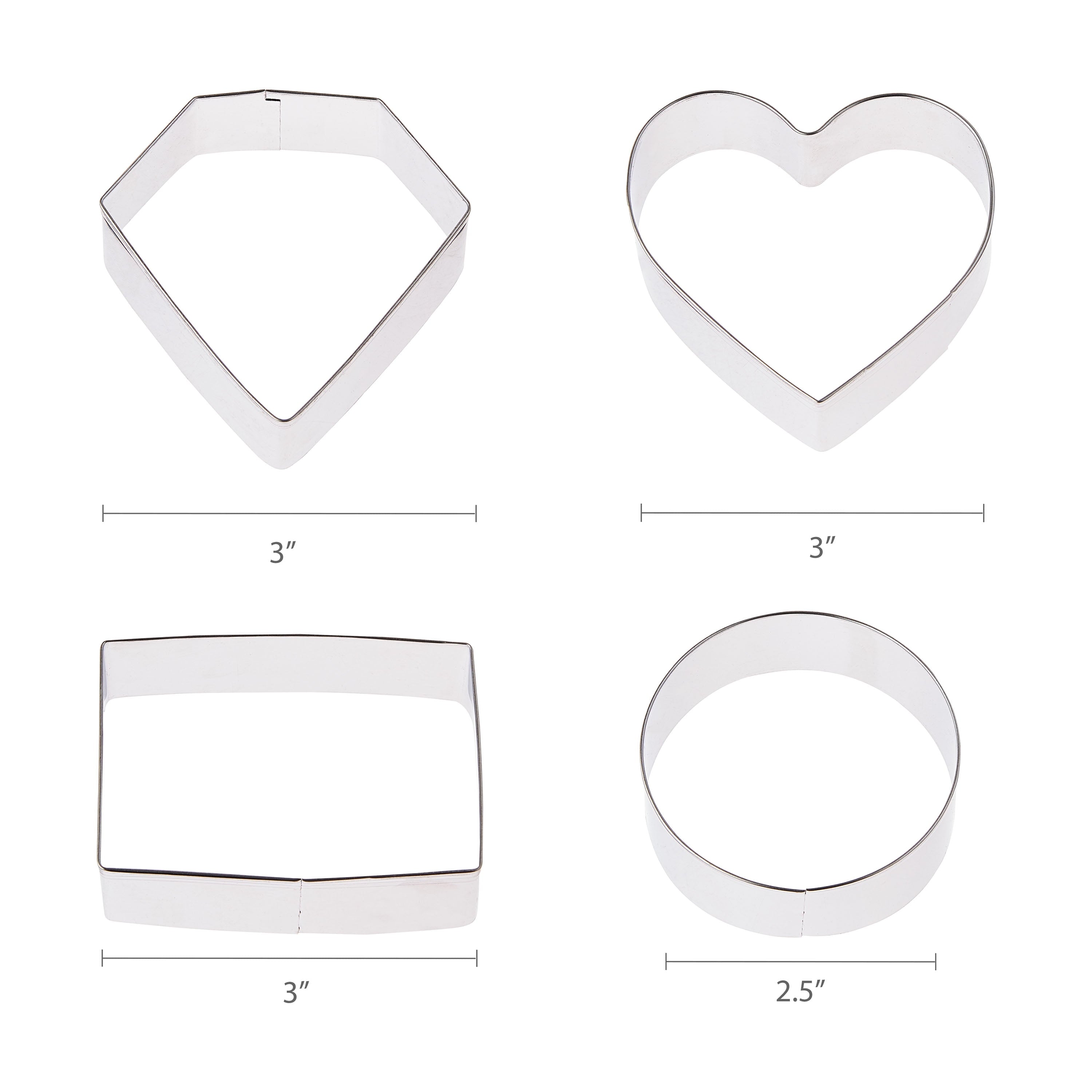Premium Kitchen Metal Shaped Cookie Cutters Set, 14 Pieces - Kitchen Gadget Tool for Quick Food Prep Detail