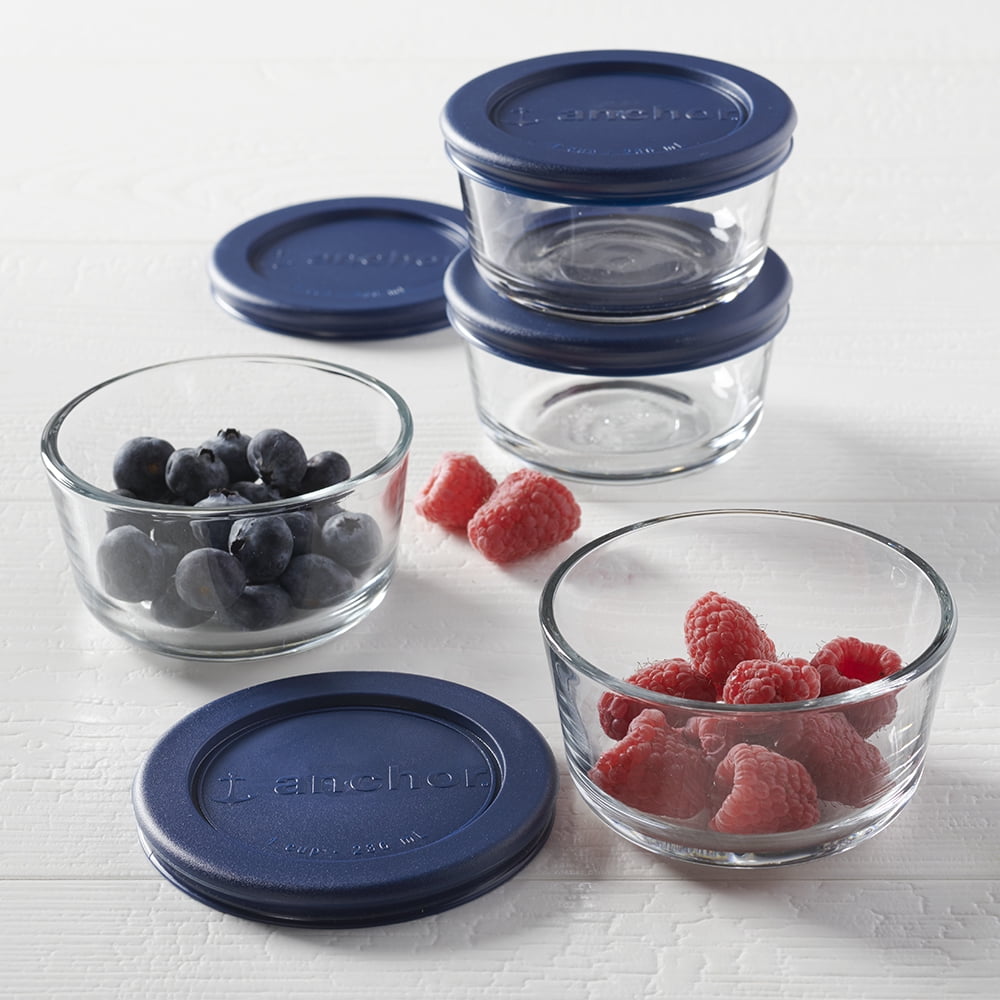 Deliciously Squishy Glass Food Storage Containers with Lids, 1 Cup Round, Set of 4 - Squishy Dohnut Sweet Treat Shaped Stress Toy Detail