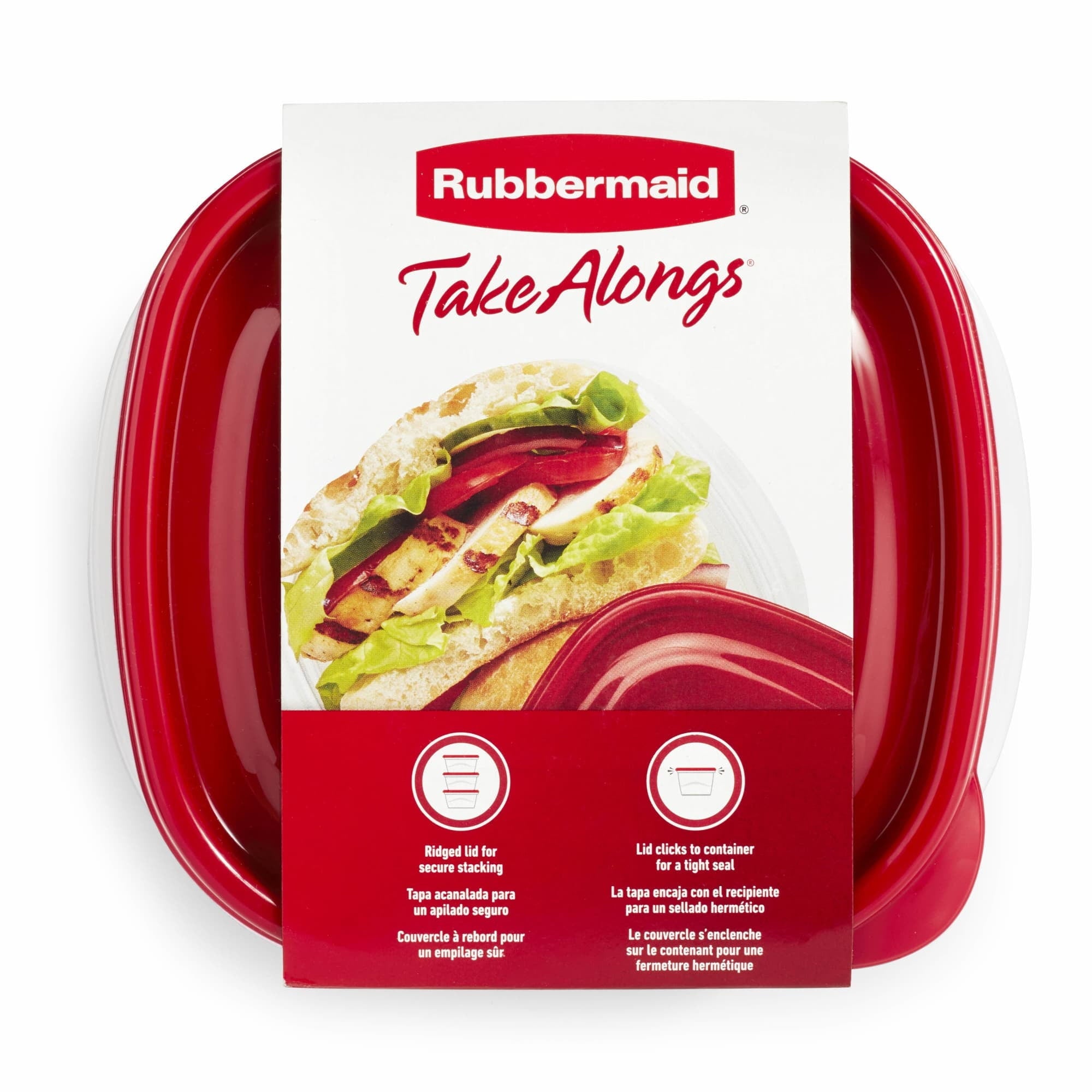 Fun Food Fidget 2.9-Cup Square Food Storage Containers, Ruby Red, 4 Pack - Deliciously Soft Cupcake Sensory Glob Detail