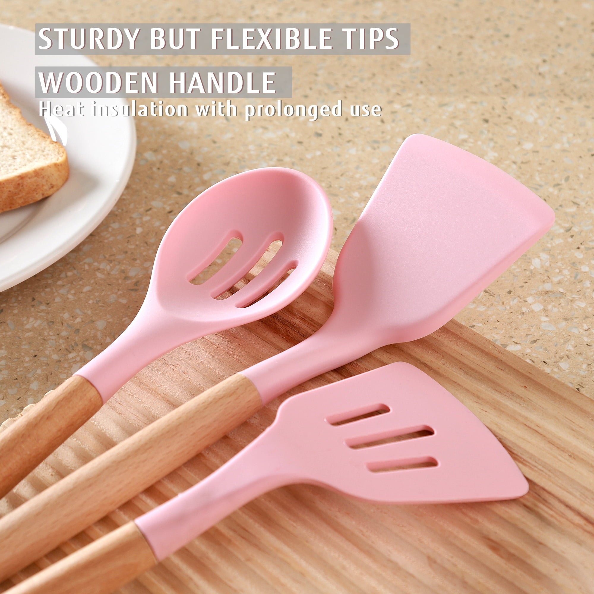 High-Precision 32 PCS Silicone Cooking Utensils Set, 446°F Heat Resistant for Nonstick Cookware - Heavy Duty Stainless Steel Kitchen Shears Detail