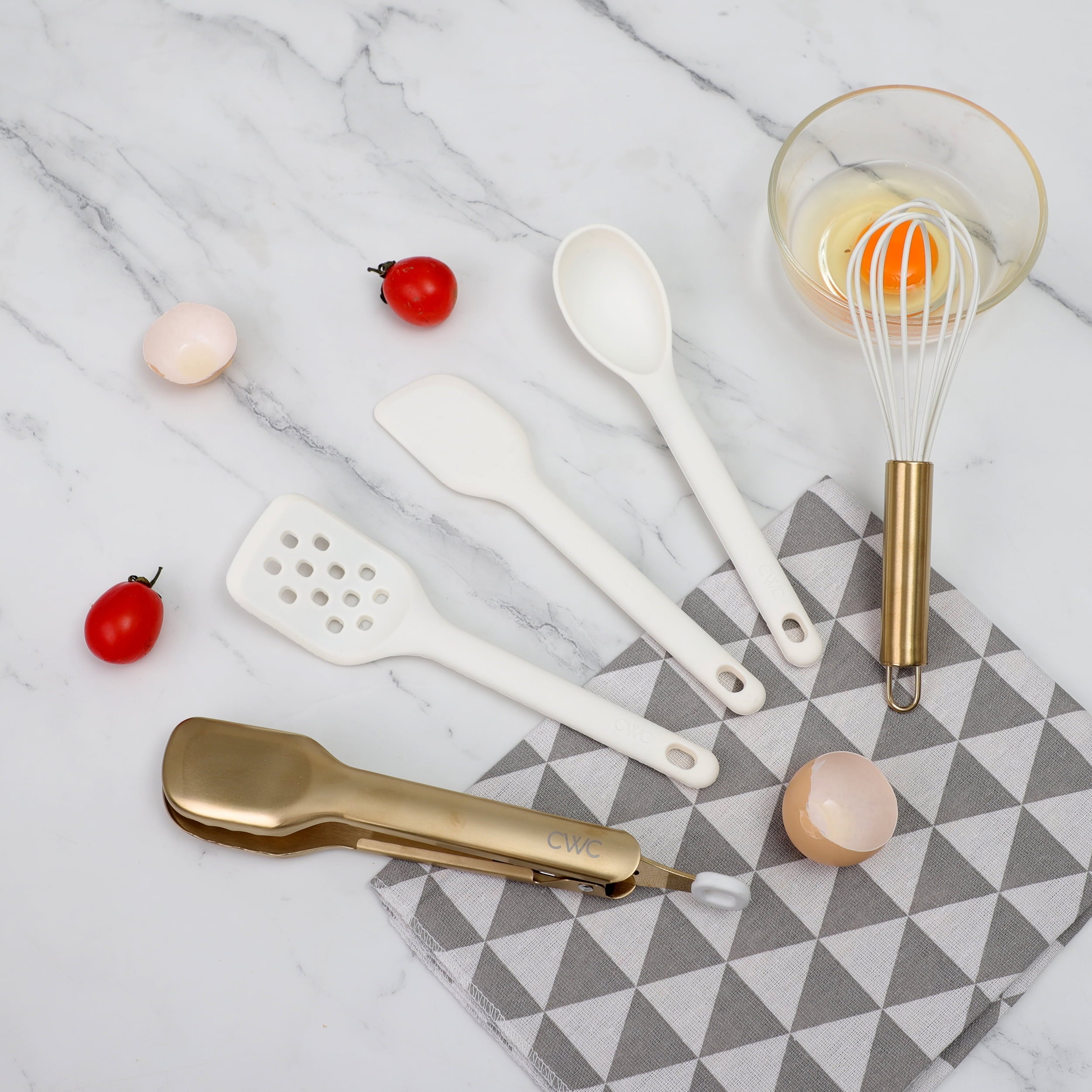 Ergonomic Cooking 5-Piece Mini Silicone Utensil Set Durable & Nonstick Safe - Heat-Resistant Silicone Cooking Spatula Turner Detail