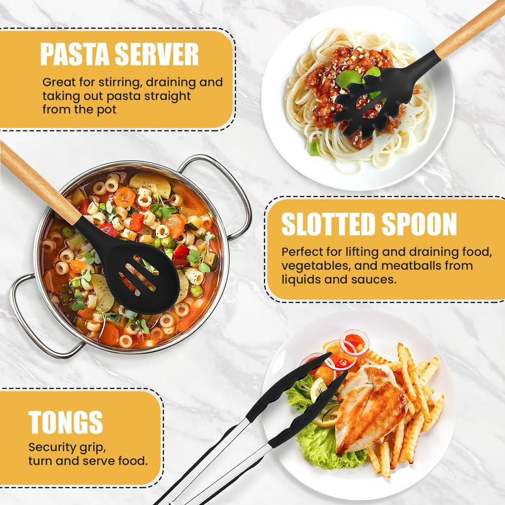 Heavy Duty Kitchen Utensils Set- 19 Pcs Silicone Cooking Utensils Set for Nonstick Cookware-Silicone Spatulas Set, Kitchen Gadge... - Heavy Duty Stainless Steel Kitchen Shears Detail