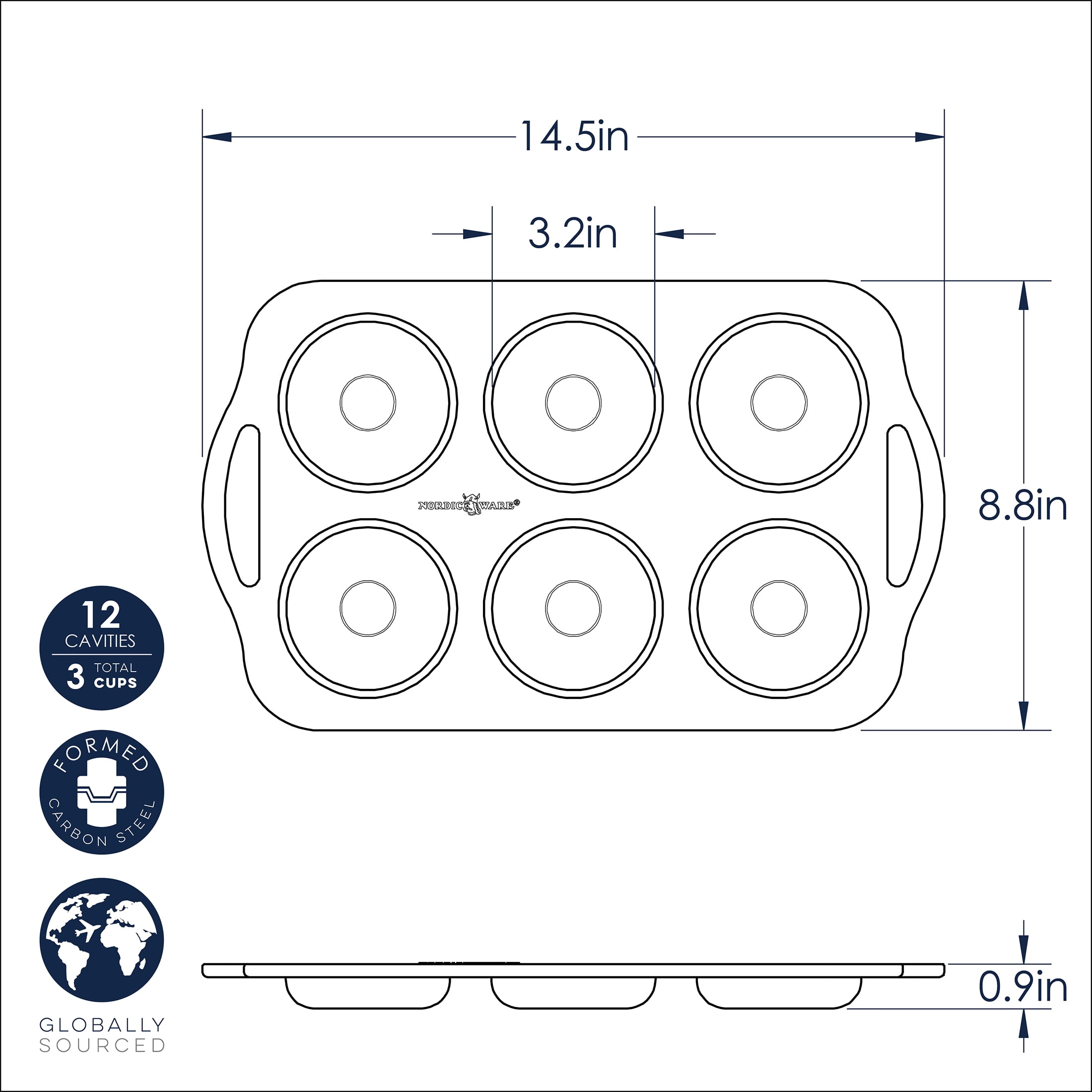 Innovative 6 Cavity Nonstick Steel Donut Pan - Multi-Functional Manual Food Chopper & Slicer Detail