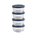 Deliciously Squishy Glass Food Storage Containers with Lids, 1 Cup Round, Set of 4 - Squishy Dohnut Sweet Treat Shaped Stress Toy - Default Title