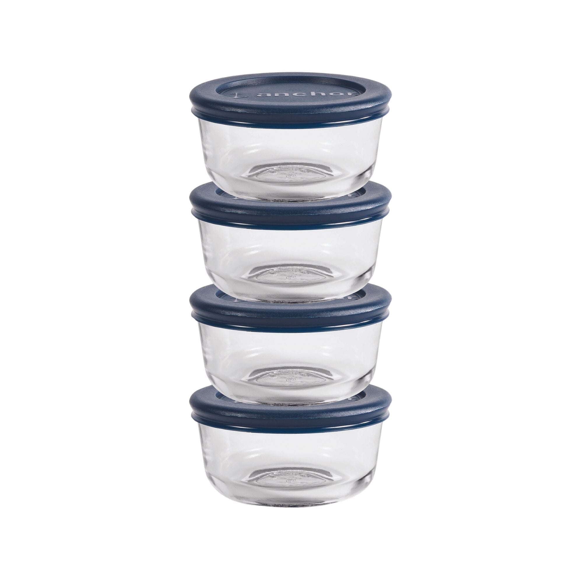 Deliciously Squishy Glass Food Storage Containers with Lids, 1 Cup Round, Set of 4 - Squishy Dohnut Sweet Treat Shaped Stress Toy - Default Title