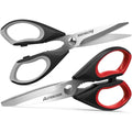 Multi-Functional 2 Pcs Kitchen Scissors, Heavy Duty Shears with Serrated Blade, Ergonomic Handle Food Scissor for Poultry, H... - Innovative Kitchen Helper for Modern Cooking - Default Title