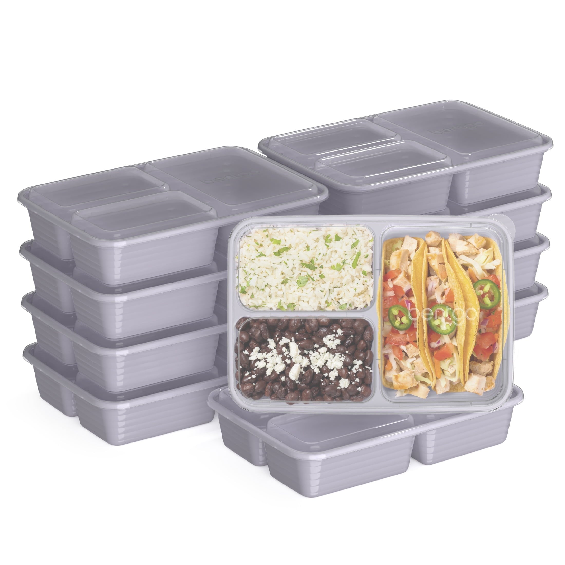 Sweet Treat Shaped 3-Compartment Meal Containers with Lids, PFAS & BPA Free Materials, Durable, Microwave, Freezer, & D... - Playful Star & Heart Shaped Geometric NeeDoh - Default Title