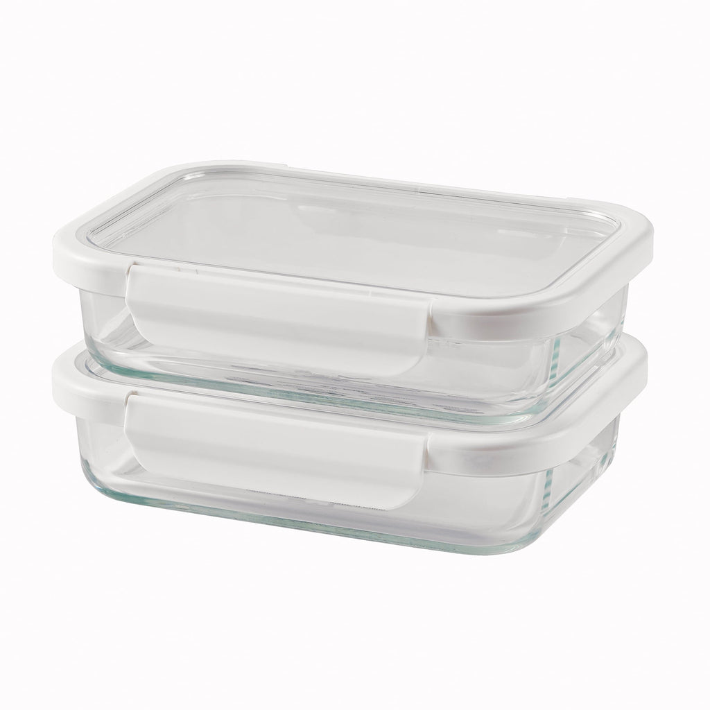 Fun Food Fidget 2.3Cup Rectangle Glass Food Storage Container with Tritan Lid. Set of 2, 4 Pieces, Best Used f... - Deliciously Soft Cupcake Sensory Glob - Default Title