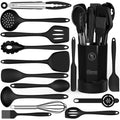 Seamless One-Piece Silicone Cooking Utensils Set - 446°F Heat Resistant Kitchen Utensils,Turner Tongs,Spatula,Spoon,Brush,Whisk,Ki... - Durable Turner & Ladle Utensil Set for Home Chefs - Default Title