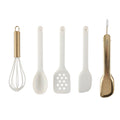 Ergonomic Cooking 5-Piece Mini Silicone Utensil Set Durable & Nonstick Safe - Heat-Resistant Silicone Cooking Spatula Turner - Default Title