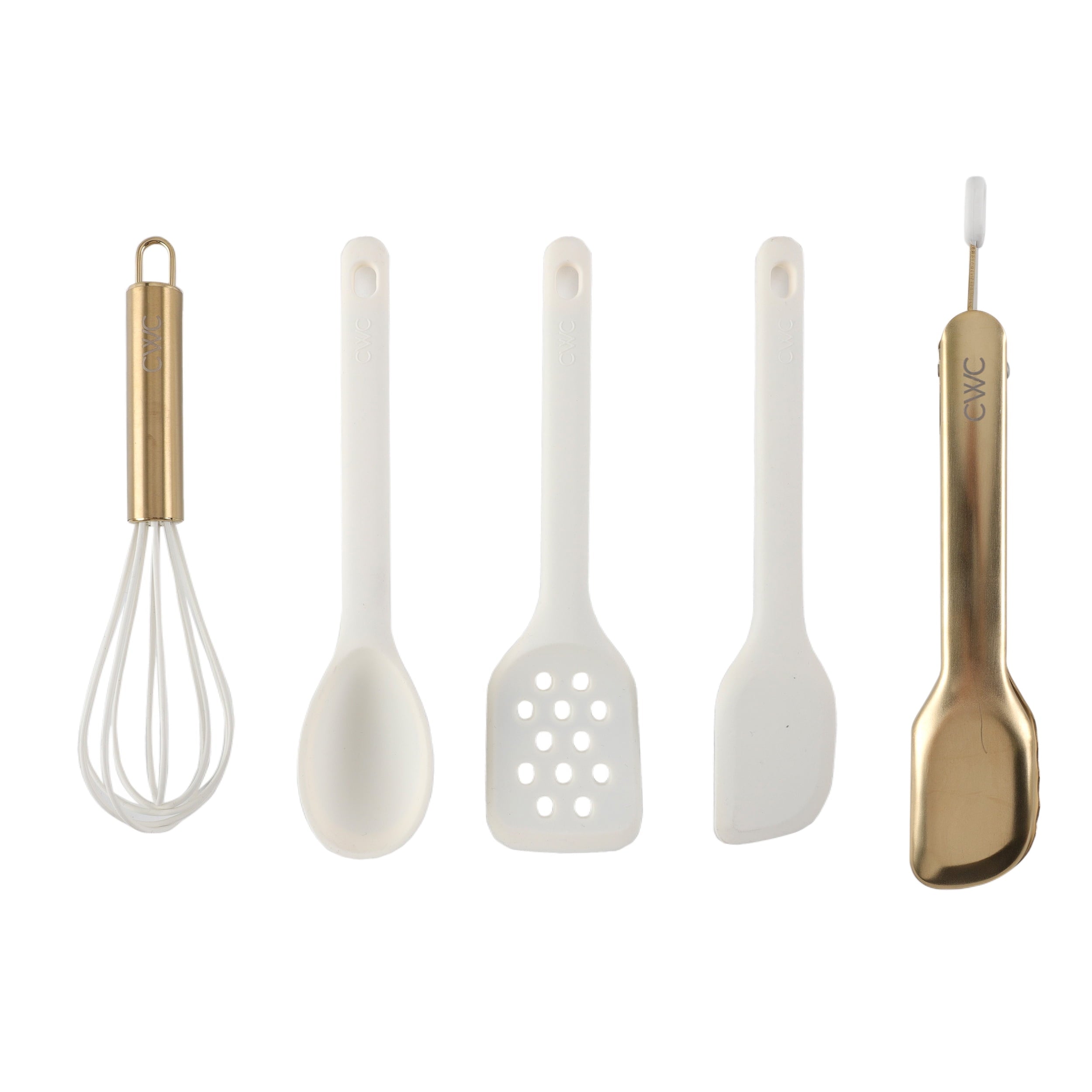 Ergonomic Cooking 5-Piece Mini Silicone Utensil Set Durable & Nonstick Safe - Heat-Resistant Silicone Cooking Spatula Turner - Default Title